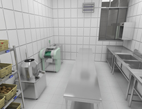 學(xué)校食堂廚房設(shè)備廠(chǎng)家教你設(shè)計(jì)粗加工間