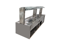 柜式帶玻璃罩保溫售賣臺